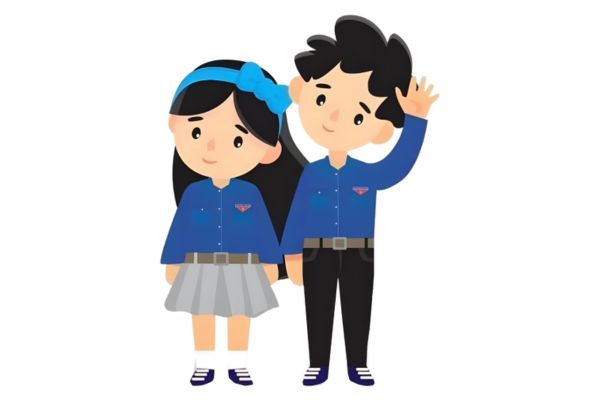 Chibi nam nữ đoàn thanh niên vector