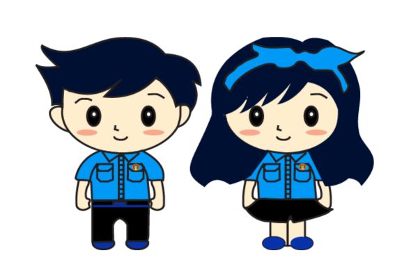 Chibi đoàn thanh niên vector
