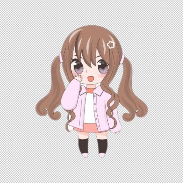 Ảnh chibi nữ sinh vector