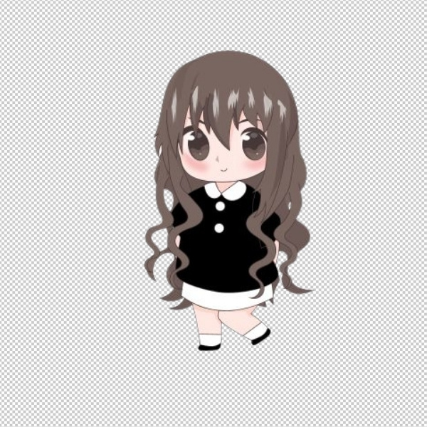 Ảnh chibi nữ sinh tóc dài