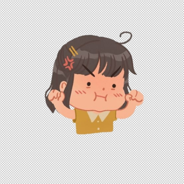 Vector chibi tức giận