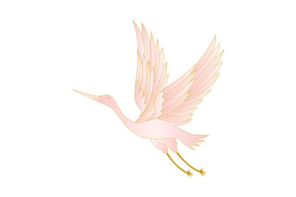 Vector chim hạc xinh