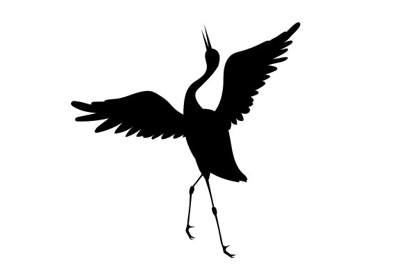 Chim hạc vector sải cánh
