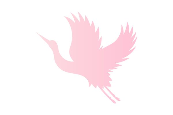 Chim hạc vector màu hồng