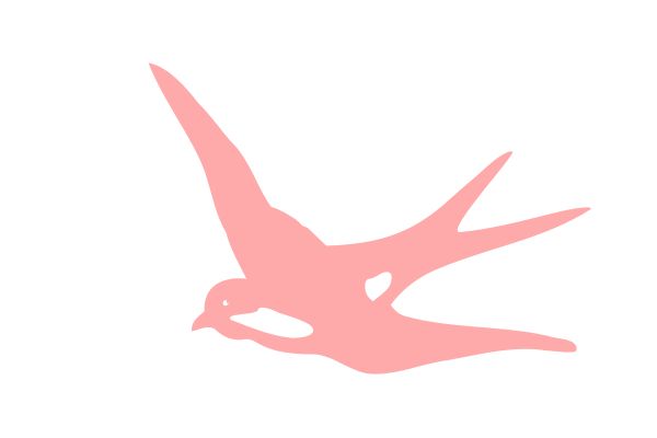 Vector chim yến màu hồng