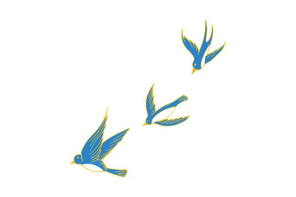 Đàn chim yến vector