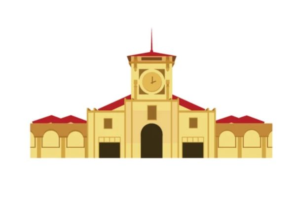 Chợ Bến Thành vector cơ bản 