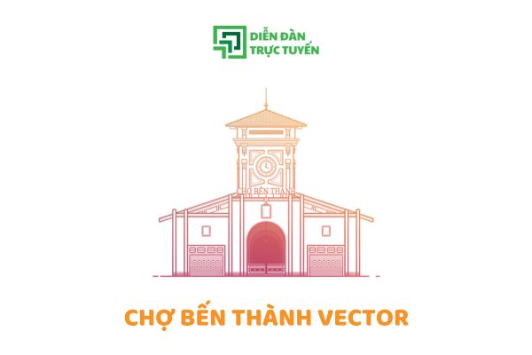 Download Chợ Bến Thành Vector - Biểu Tượng Sài Gòn 