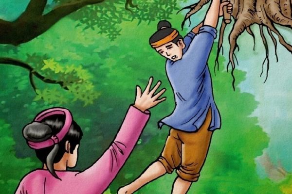 Chú Cuội bay lên trời vector