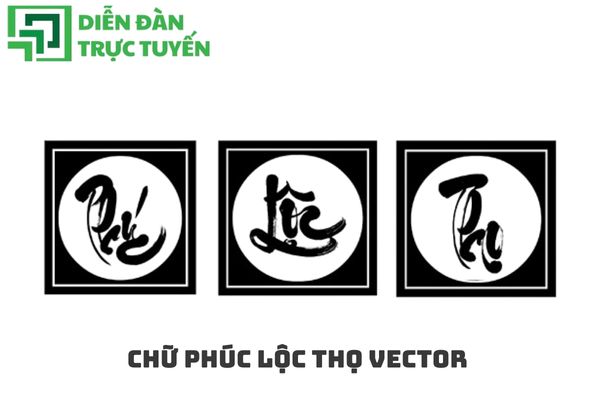 Chữ Phúc Lộc Thọ vector – mang may mắn trọn vẹn cho năm mới
