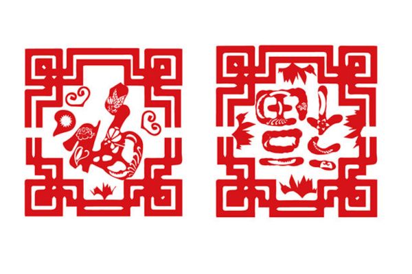 Chữ Phúc Lộc Thọ vector khung vuông