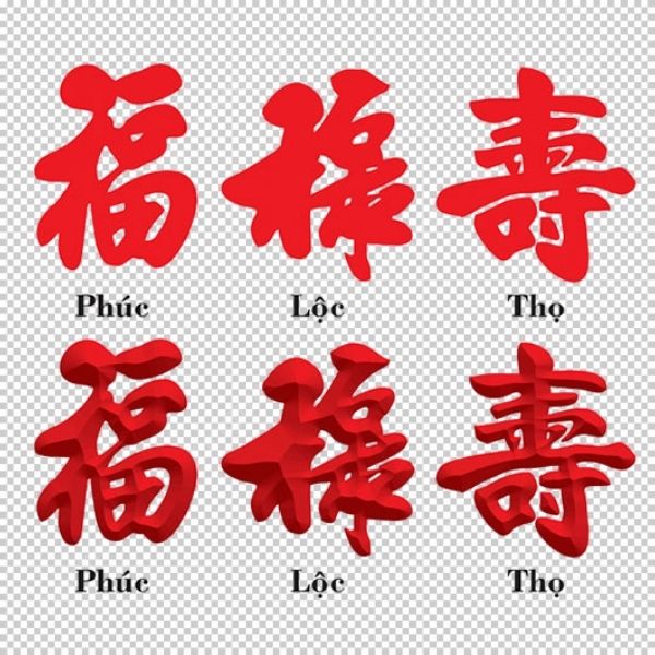 Chữ Tết vector Phúc Lộc Thọ – vừa cổ điển vừa hiện đại