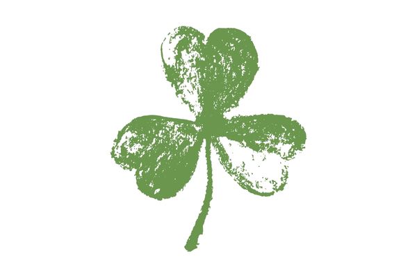 Cỏ 4 lá vector màu nhạt