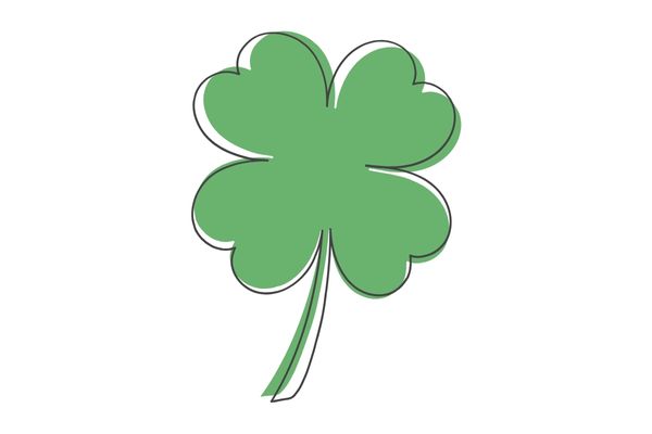 Cỏ 4 lá vector đơn giản