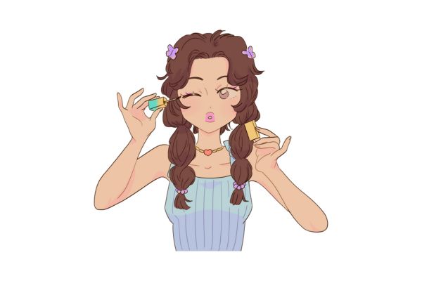 Cô gái vector điệu đà