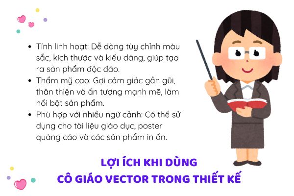 Lợi ích khi sử dụng cô giáo vector trong thiết kế