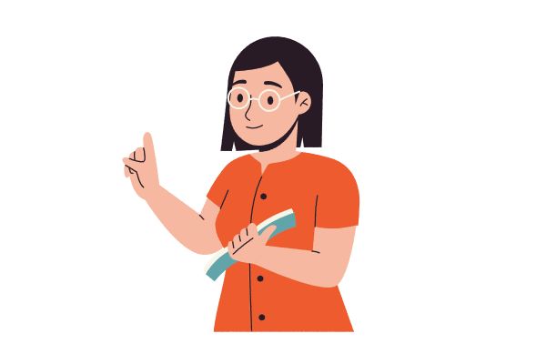 Cô giáo vector giảng bài