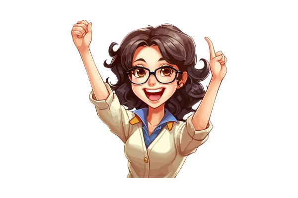 Cô giáo vector cổ vũ