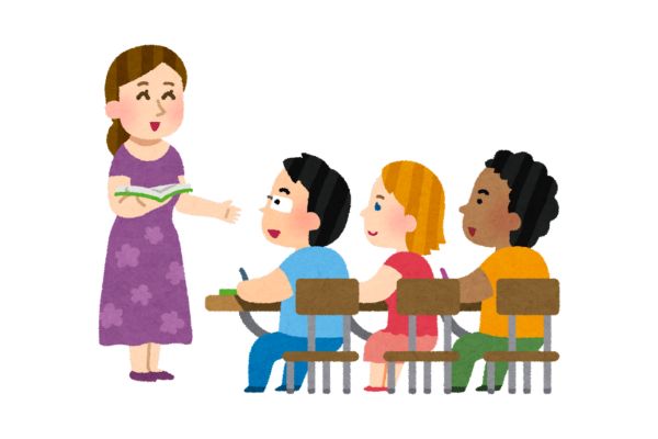 Cô giáo vector đứng lớp