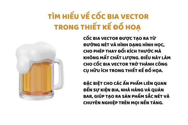 Tìm hiểu về cốc bia vector trong thiết kế đồ hoạ
