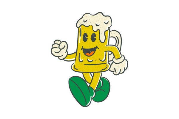 Cốc bia vector dễ thương