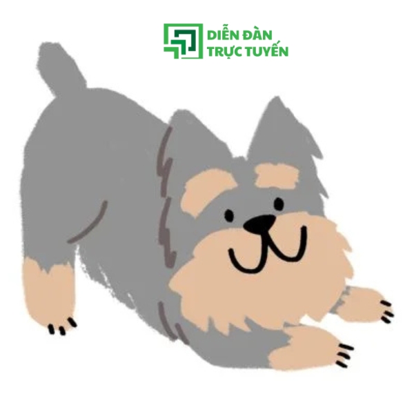 Mẫu Con Chó Xám Vector