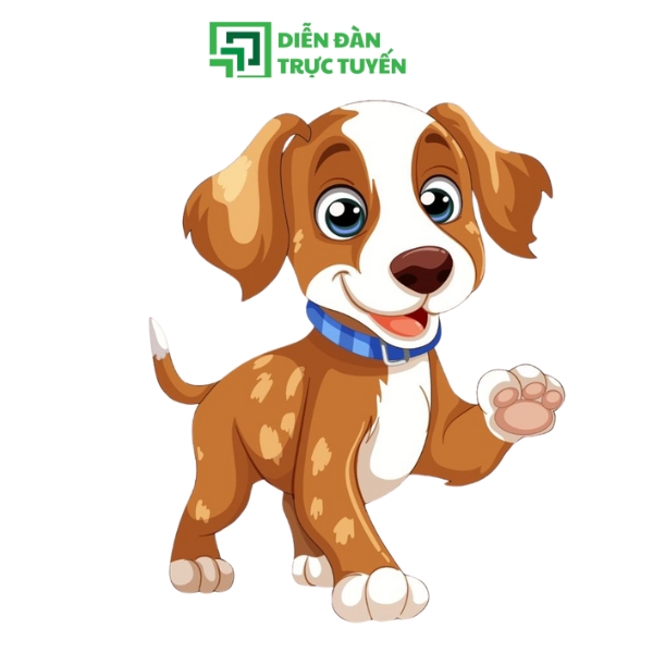 Mẫu hình Chó Con Đẹp Vector 