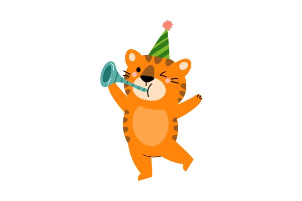 Con hổ vector cute