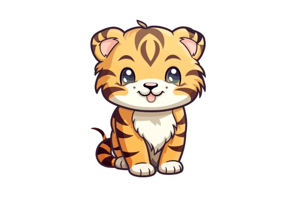 Con hổ vector đáng yêu