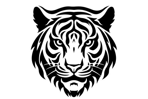 Con hổ vector âm bản