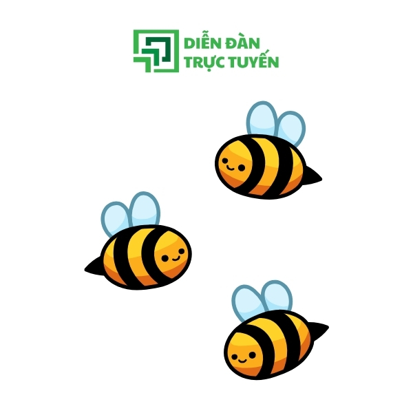 Hình: Ba con ong vector