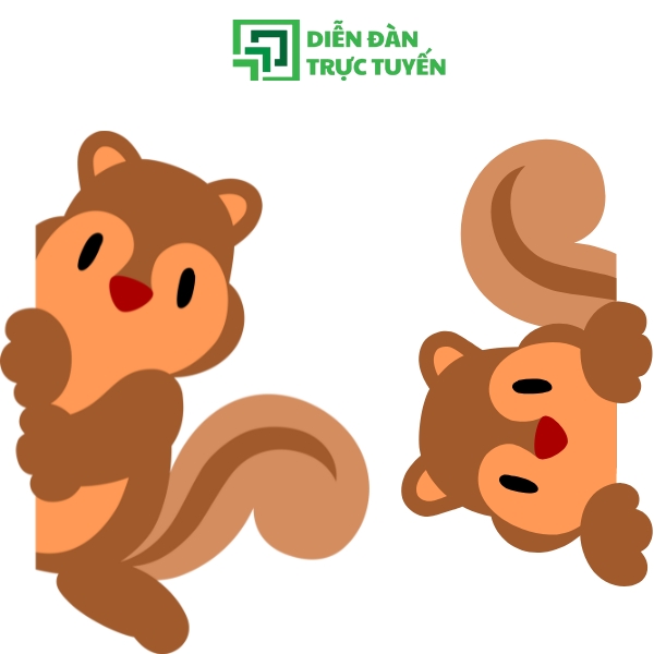 Mẫu Con Sóc Vector Dễ Thương