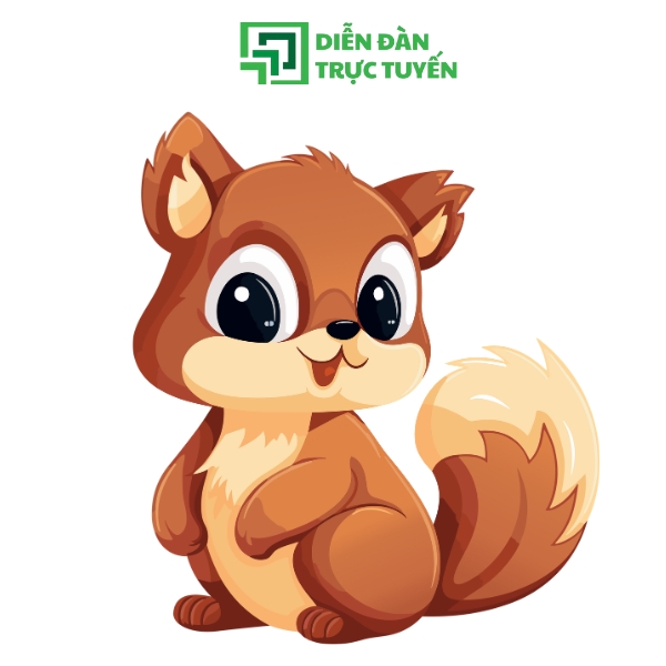 Mẫu Vector Con Sóc Liếc Nhìn