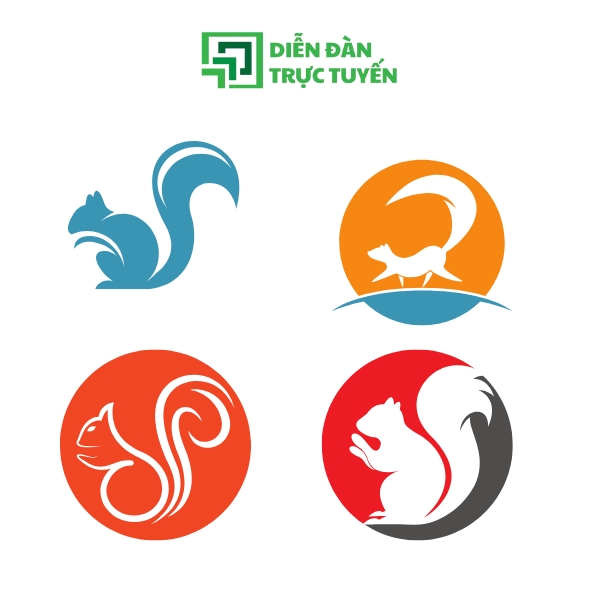 Mẫu Logo Vector Con Sóc Đơn Giản