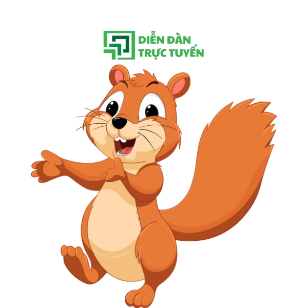 Mẫu Con Sóc vector Vui Vẻ