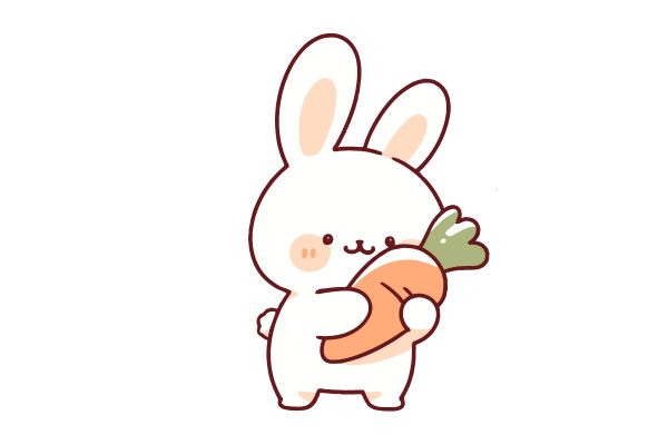 Con thỏ vector chibi đáng yêu