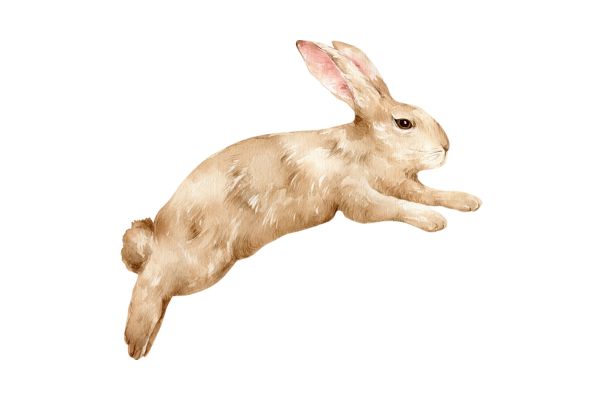 Con thỏ vector nét vẽ thực