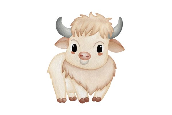 Con trâu màu be vector