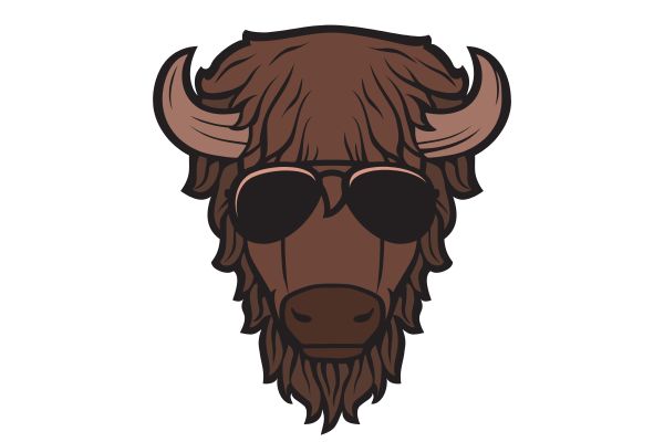 Con trâu vector mặt ngầu