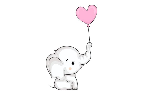 Con voi & Bong bóng hình trái tim vector