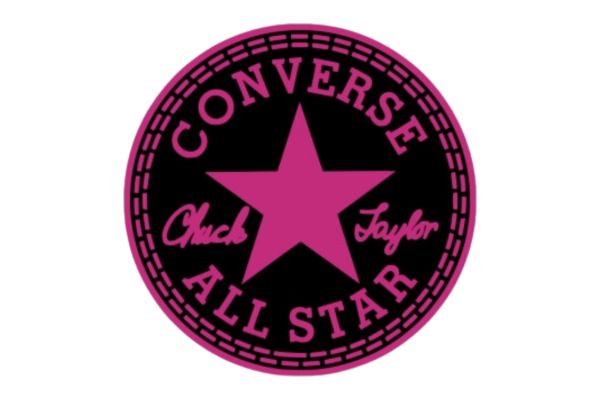 Converse logo vector hồng đen 
