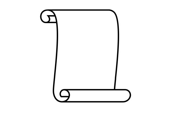 Cuốn thư vector nét vẽ đơn giản