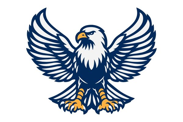 Vector chim đại bàng màu xanh 