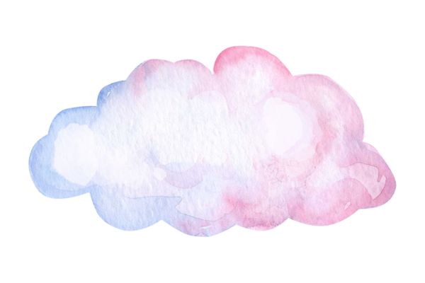 Đám mây vector xanh hồng 