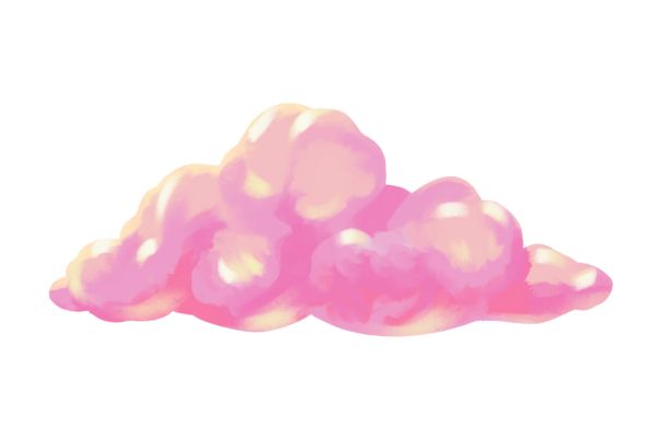 Mây hồng bồng bềnh vector