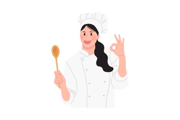 Vector đầu bếp nữ