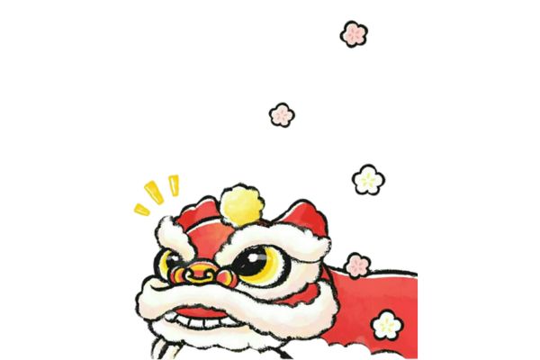 Đầu lân vector tết