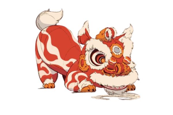 Mẫu đầu lân vector thông dụng