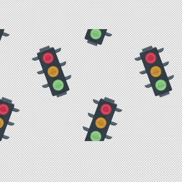 Ảnh hoạ tiết đèn giao thông so le vector
