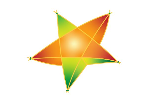 Đèn ông sao láp lánh vector